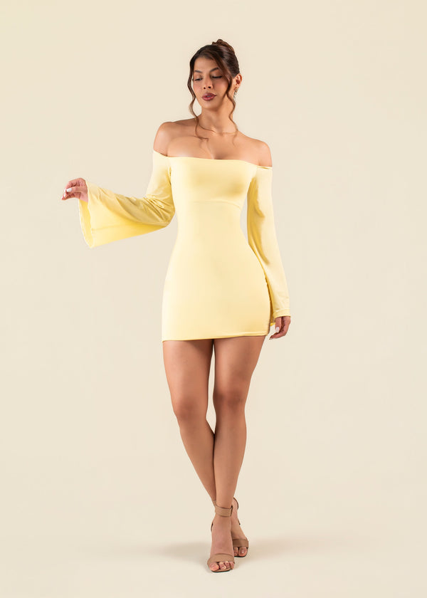 Vestido corto Lila con control de abdomen