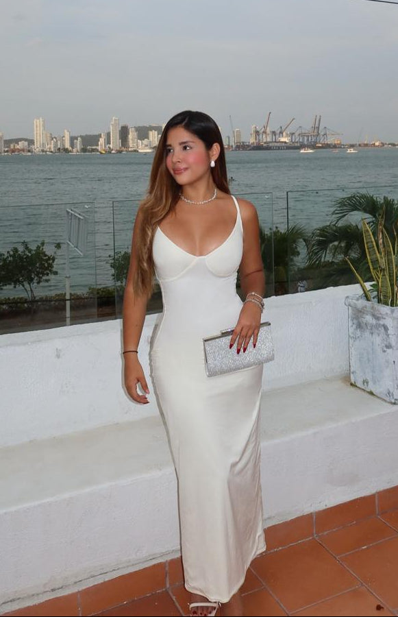 Vestido largo Georgina con control de abdomen